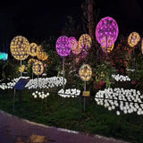 LED RGB dandelion lamp outdoor waterproof IP65 optical fiber lamp garden decorative lamp
