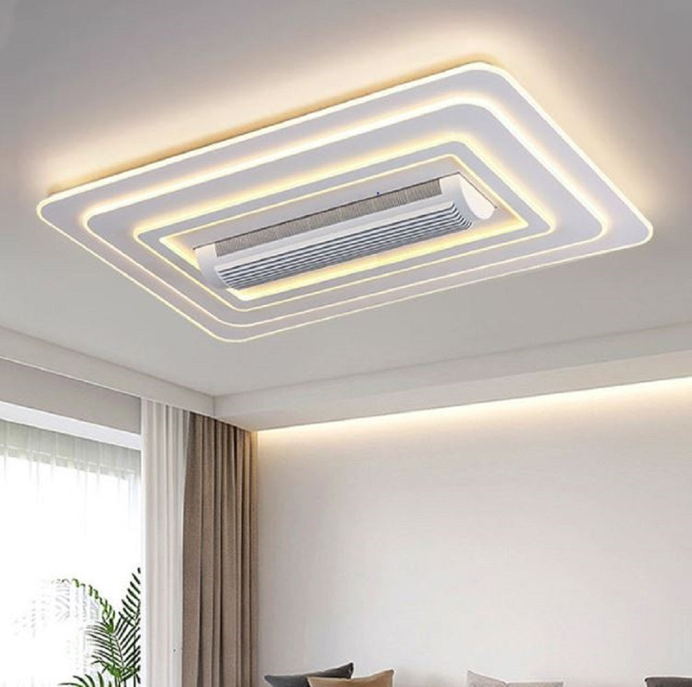 Modern High CRI White LED Lamp Hot Selling Off-Grid Remote Control Ceiling Fan With DC Bladeless Bedrooms 220v Iron Motor With Bluetooth Speaker-Other Interior Accessories-Lighting Hub-Lighting Hub