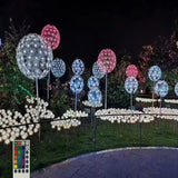 LED RGB dandelion lamp outdoor waterproof IP65 optical fiber lamp garden decorative lamp