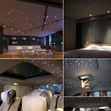 16W Fiber Optic Star Ceiling Light Kit RGBW APP+Music Control Sound Sensor Light Source with 28key RF Musical Remote and Fiber Cable 300pcs 0.75mm/1MM/1.5MM 9.8ft/3m for car and Home-Optic Fiber Light Kit-Lighting Hub-Lighting Hub
