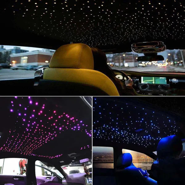 16W Fiber Optic Star Ceiling Light Kit RGBW APP+Music Control Sound Sensor Light Source with 28key RF Musical Remote and Fiber Cable 300pcs 0.75mm/1MM/1.5MM 9.8ft/3m for car and Home-Optic Fiber Light Kit-Lighting Hub-Lighting Hub