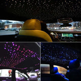 16W Fiber Optic Star Ceiling Light Kit RGBW APP+Music Control Sound Sensor Light Source with 28key RF Musical Remote and Fiber Cable 300pcs 0.75mm/1MM/1.5MM 9.8ft/3m for car and Home-Optic Fiber Light Kit-Lighting Hub-Lighting Hub