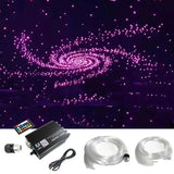 Shooting Star Ceiling Light Kit, 16W RGBW APP + Remote Control Fibre Optic Light, with 450+100 pcs (550 pieces) 0.75 mm 3M Fibers + 28-Key RF Remote Control, for Decoration in Ceiling-Optic Fiber Light Kit-Lighting Hub-Lighting Hub