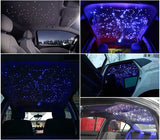 32W Dual Head with Shooting Star RGBW APP + Remote Control Fibre Optic Light Kit 1100pieces (900+200pc) 0.03in/0.06in 9.8ft Fibre for Decoration in Ceiling Home and Car