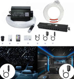 16W RGBW Meteor Fiber Optic Light shooting Star Ceiling Lighting Kits Music Mode APP Remote Sensory Car Use Home Interior Decoration 550pcs 9.8ft Fiber Cables