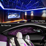 32W Dual Head with Shooting Star RGBW APP + Remote Control Fiber Optic Light Kit 1100pieces (900+200pc) 5m 16.4ft Fibre for Decoration in Ceiling Home and Car-Optic Fiber Light Kit-Lighting Hub-Lighting Hub