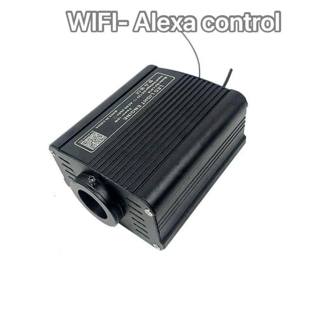 WiFi Alexa 16w RGBW LED Fiber Optic Lighting App Voice Control Optical Fiber Light Source For Alexa-optic fiber-Lighting Hub-Online hub