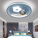 Modern LED Ceiling Light Aeroplane Shaped Lamp for Kids Bedroom AC Powered Indoor Mounted Lamp with Eye-Caring Surface