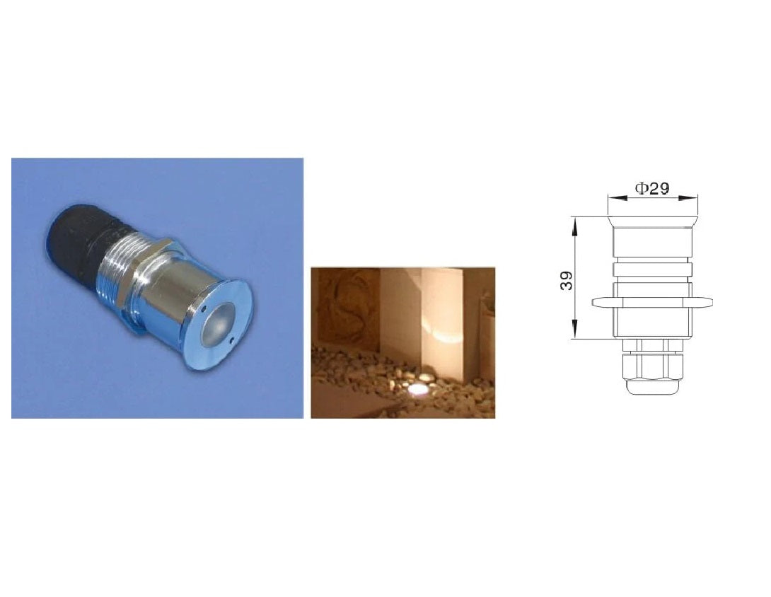 EP-026 Stainless Steel Material Swimming Pool End Fitting for Fiber Optic Light Decoration Underwater End Pieces Pack of 1--Lighting Hub-Lighting Hub