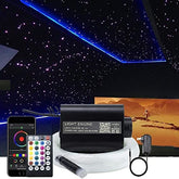 Ceiling Light Kit, 16W Rgbw App + Remote Control Fibre Optic Light, with 380 Pieces 0.75Mm 3M Fibres+28Key Rf Remot-Optic Fiber Light Kit-Lighting Hub-Lighting Hub