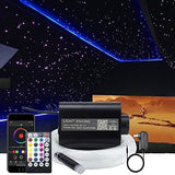 Ceiling Light Kit, 16W Rgbw App + Remote Control Fibre Optic Light, with 380 Pieces 0.75Mm 3M Fibres+28Key Rf Remot-Optic Fiber Light Kit-Lighting Hub-Lighting Hub