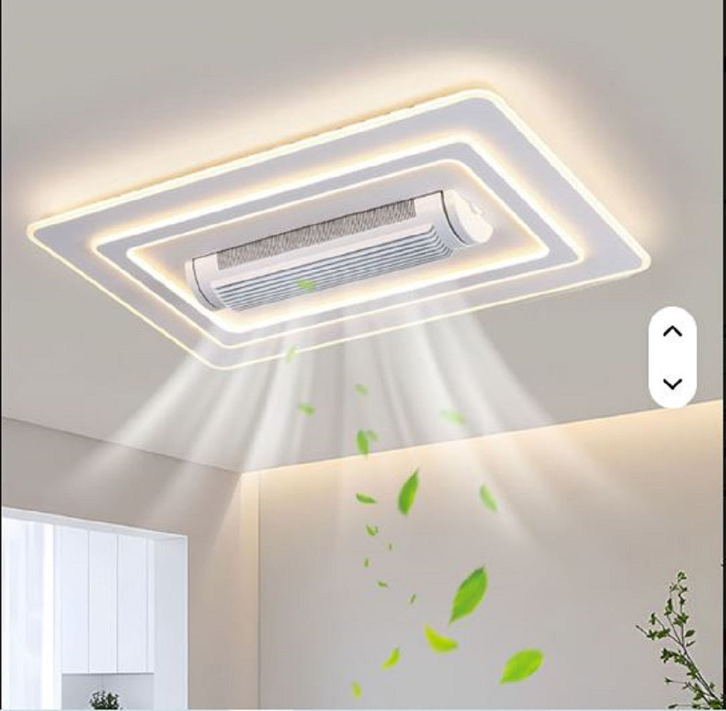 Modern High CRI White LED Lamp Hot Selling Off-Grid Remote Control Ceiling Fan With DC Bladeless Bedrooms 220v Iron Motor With Bluetooth Speaker-Other Interior Accessories-Lighting Hub-Lighting Hub