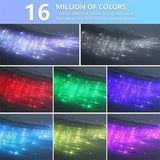 16WApp+ Remote Twinkle Fiber Optic Light Kit 9.8ft/3m 0.5MM-250Pcs, 0.75MM-300Pcs, 1MM-30Pcs, 1.5MM-20Pcs for Car Starlight and Home(600Pcs/3Meter)