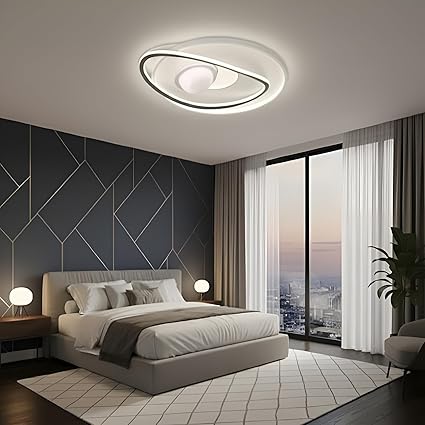 LED Ceiling Light Moons Round Indoor Lamp Two-color Iron Base Lamp Surface Mounted for Bedroom Hotel Office-Other Interior Accessories-Lighting Hub-Lighting Hub