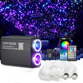 32WApp+ Remote Twinkle Fiber Optic Light Kit 9.8ft/3m 0.5MM-500Pcs, 0.75MM-600Pcs, 1MM-60Pcs, 1.5MM-40Pcs for Car Starlight and Home(1200Pcs/3Meter)