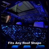 16WApp+ Remote Twinkle Fiber Optic Light Kit 9.8ft/3m 0.5MM-200Pcs, 0.75MM-200Pcs, 1MM-30Pcs, 1.5MM-20Pcs for Car Starlight and Home(450Pcs/3Meter)