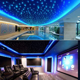 Bluetooth 16W RGBW Starlight APP/Remote Music Mode LED Fiber Optic Light Star Ceiling Light Kit for Car Home Ceiling Decoration, PMMA Plastic 8858ft(2700m)/roll Diameter 0.2d B/m(0.75mm)-Optic Fiber Light Kit-Lighting Hub-Lighting Hub