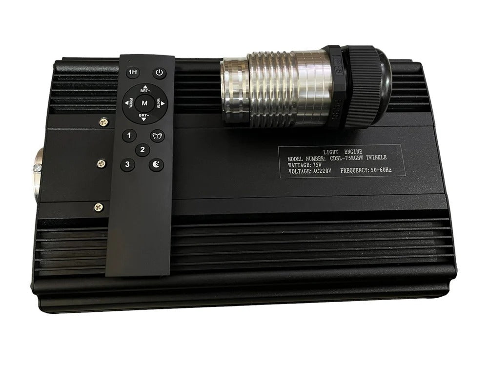 75W LED Fiber Optic Light Engine Light Source RGBW with App + Remote Control-light engine-Lighting Hub-Lighting Hub