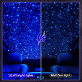32Watt App+ Remote Twinkle Fiber Optic Light Kit 16.4ft/5m 0.5MM-500Pcs, 0.75MM-600Pcs, 1MM-60Pcs, 1.5MM-40Pcs for Car Starlight and Home(1200Pcs/5Meter)
