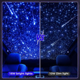 16W Light Engine Twinkle/Shooting App+ Remote Fiber Optic Light Kit 9.8ft/3m Length 0.5MM-250pcs, 0.75MM-500Pcs, 1MM-30pcs, 1.5MM- 20pcs for Car Starlight and Home(800Pcs/3Meter)