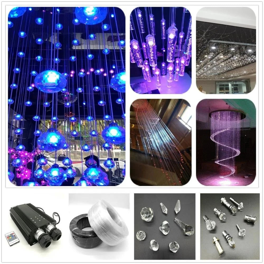 45W × 2 (90W) DMX-512 RGBW Dual-ports Fiber Optic Car Starry Sky Ceiling LED Light Engine Driver Controlled by phone APP and Remote Control-light engine-Lighting Hub-Lighting Hub