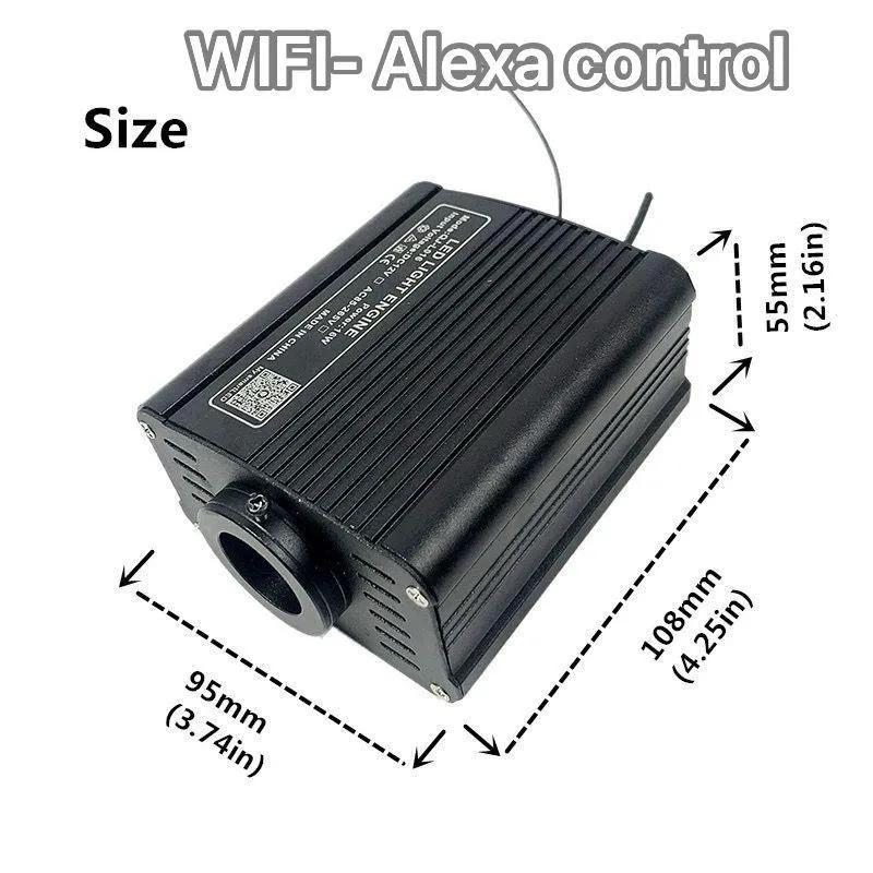 WiFi Alexa 16w RGBW LED Fiber Optic Lighting App Voice Control Optical Fiber Light Source For Alexa-optic fiber-Lighting Hub-Online hub