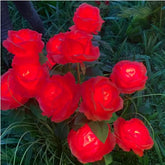 Stylish Garden Light Led Decoration Rose Lamp Outdoor Light Colourful Flower Landscape Courtyard Lawn Light(Pack of 10 With Driver)