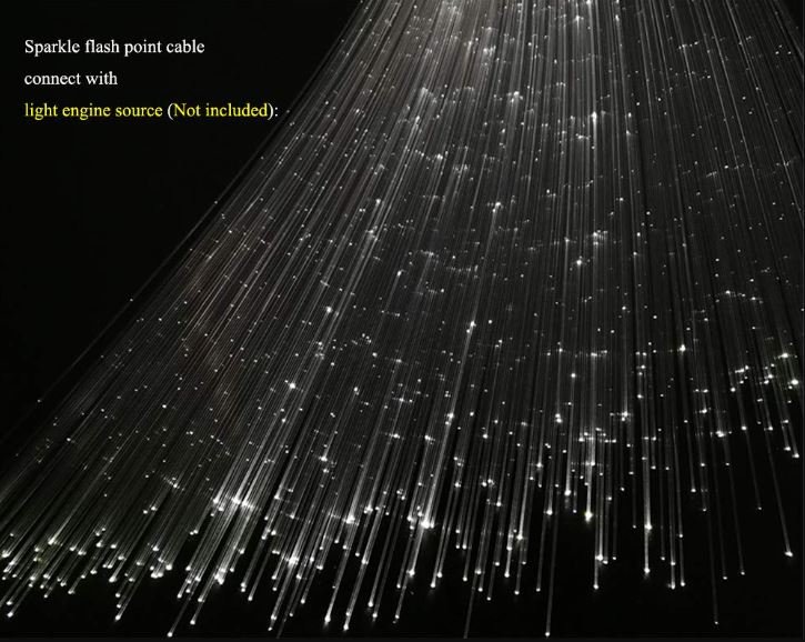 1MM 4921 ft (1500 m) Diameter 0.04 in (1.0 mm) Sparking Sparkle Fiber Roll Sensory Side Waterfall Curtain Lighting-Sparkle Fiber-Lighting Hub-Lighting Hub