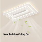 New Design Fan Light Hotel Bedroom Decorative Recessed Smart Bladeless Ceiling Fan With Light and Remote
