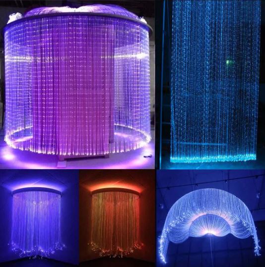 2 mm 1148 ft (350 m) diameter 0.08 in (2 mm) Sparking Sparkle Fiber Roll Sensory Side Waterfall Curtain Lighting-Sparkle Fiber-Lighting Hub-Lighting Hub