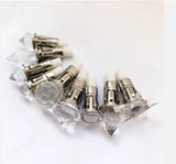 Metal & Crystal Fiber Optic End Fittings For End Glow Fibre Optical Starry Sky Star Lights Starlight Ceiling Lighting Decoration (Pack Of 10)