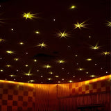 Metal & Crystal Fiber Optic End Fittings For End Glow Fibre Optical Starry Sky Star Lights Starlight Ceiling Lighting Decoration (Pack Of 10)