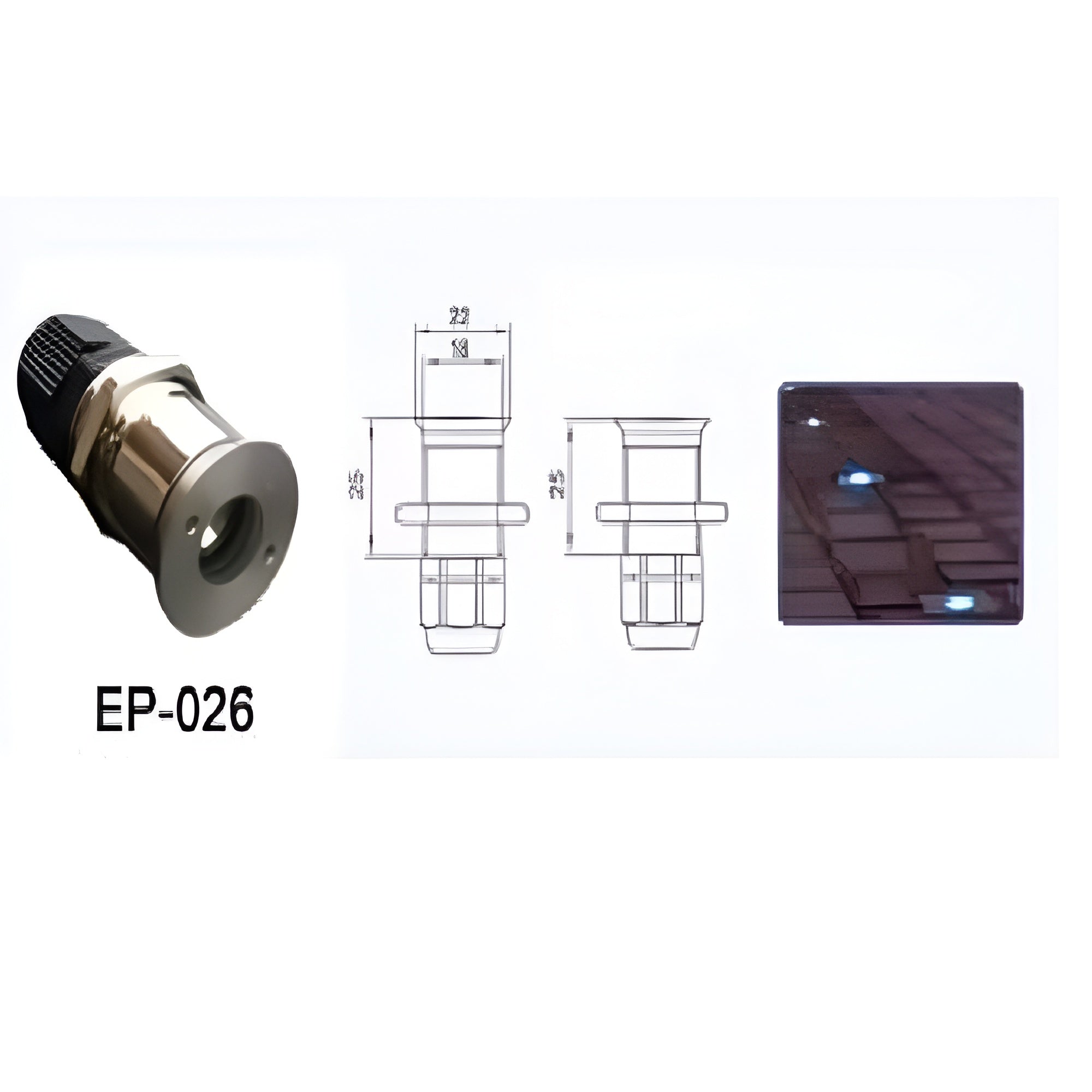 EP-026 Stainless Steel Material Swimming Pool End Fitting for Fiber Optic Light Decoration Underwater End Pieces Pack of 1--Lighting Hub-Lighting Hub