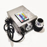 Mini 45W LED Fiber Optic Light Engine, Water-Resistant RGB Light Source with Sound Activation for Outdoor Trees, Pools, Indoor Waterfalls, Aquariums, Halloween & Christmas Decor