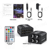 40W RGBW 4 Head Light Source Engine Driver for LED Fiber Optic Star Ceiling Light Home Car Star Shooting Effect Meteor Engine-light engine-Lighting Hub-Lighting Hub