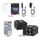 40W RGBW 4 Head Light Source Engine Driver for LED Fiber Optic Star Ceiling Light Home Car Star Shooting Effect Meteor Engine-light engine-Lighting Hub-Lighting Hub