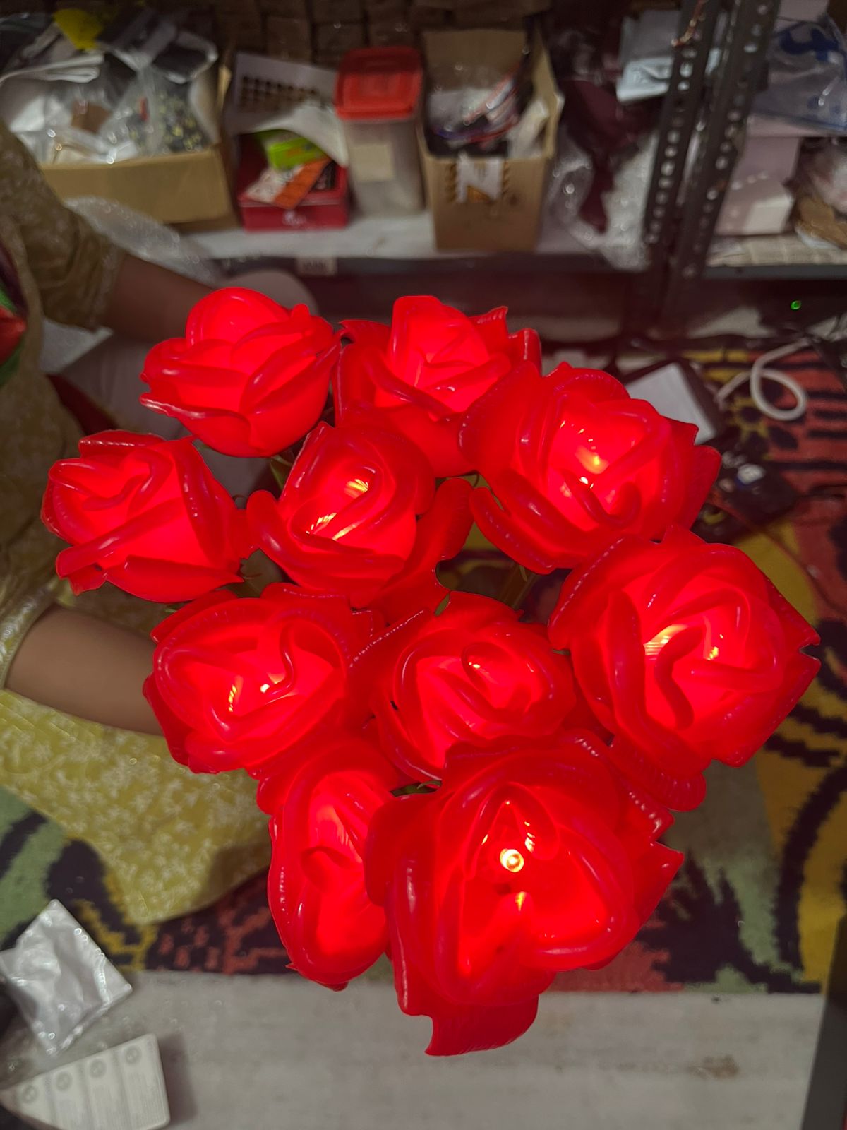 Stylish and Modern Garden Decoration Artificial Outdoor Led Rose Flower Light (Pack of 10 with Driver)-Garden Light-Lighting Hub-Lighting Hub