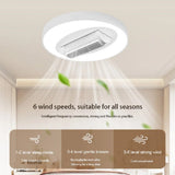 Bladeless Ceiling Fan with All Copper DC Motor Remote Control Offline Voice for Living Room Bedroom