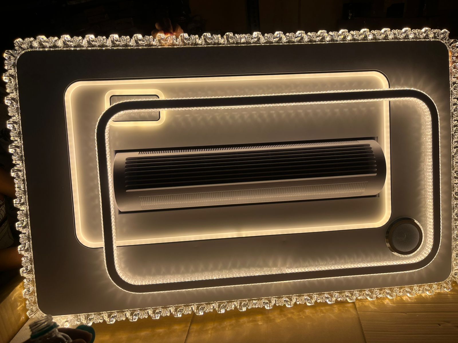 Modern Simple White Acrylic Ceiling Lamp Rectangle Shape LED Indoor Lighting for Dining Living Bedroom Metal Base Home Use-Other Interior Accessories-Lighting Hub-Lighting Hub