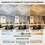 Decorative Ceiling Light Frame Crystal Border False Ceiling LED Panel Light For Living Room