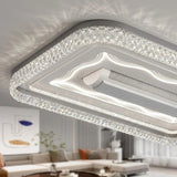 Decorative Ceiling Light Frame Crystal Border False Ceiling LED Panel Light For Living Room
