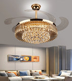 Crystal Chandelier Ceiling Fan with Remote Control