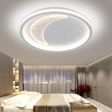 Modern Minimalist Moon and Star Style Ceiling Lamp Home Decorate Surface Mounted Smart Living Room Bedroom Led Acrylic Ceiling Light