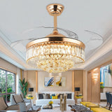 Crystal Chandelier Ceiling Fan with Remote Control