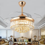 Crystal Chandelier Ceiling Fan with Remote Control