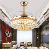 Crystal Chandelier Ceiling Fan with Remote Control