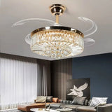 Crystal Chandelier Ceiling Fan with Remote Control