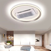 Modern LED Ceiling Fans Remote Control 60-Inch Creative Leafless Lamp DC Motor Bladeless