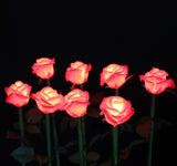 Stylish and Modern Garden Decoration Artificial Outdoor Led Rose Flower Light (Pack of 10 with Driver)