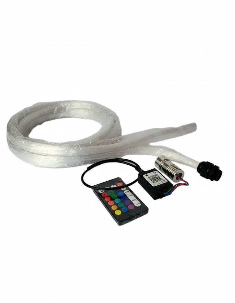 Fiber Optic Light RGB 300pcs Cable Ceiling Car Roof Star Light 2M Remote Control 300pcs App+Remote Control-Optic Fiber Light Kit-Lighting Hub-Lighting Hub